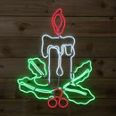 72cm Light up Neon Flex Effect Christmas Candle Decoration with Multi-Coloured LEDs