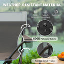 Outsunny 4 Piece Foldable Camping Table And Chairs Set - Black