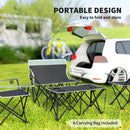 Outsunny 4 Piece Foldable Camping Table And Chairs Set - Black