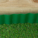 12cm X 6m Plastic Corrugated Lawn Garden Edging Border In Green