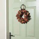 Winter Spice Hanging Christmas Wreath with Pine Cones Berries & Dried Fruit