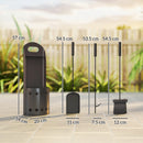 Outsunny 4 PCS Fireplace Companion Set, Metal Fireside Companion Set, Black