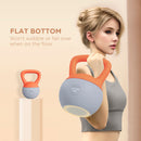 SPORTNOW Kettlebell W/ Soft Body And Non-Slip Handle, Orange And Grey