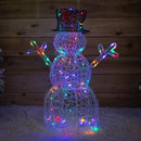 76cm Light up Acrylic Christmas Snowman with 88 Multi-Coloured LEDs