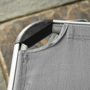 Outsunny Folding Outdoor Reclining Sun Lounger Chair Aluminium Frame Light Grey