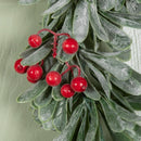 35cm Hanging Christmas Wreath with Red Berries