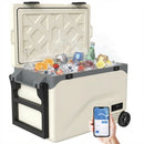 Outsunny Compressor Car Fridge Freezer, Camping Refrigerator W/ App Control