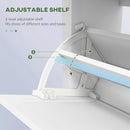 HOMCOM Narrow Shoe Cabinet With 2 Flip Drawers And Top Drawer, White