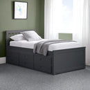 OLIVIA BED WITH UNDERBED AND DRAWERS ANTHRACITE