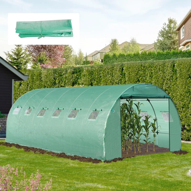 Outsunny Greenhouse Cover Replacement 6 x 3 x 2m - Green