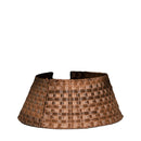40/58cm Samuel Alexander Medium KD Plastic Wicker Rattan Woven Christmas Tree Skirt in Brown