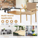 Wood Chair Set Of 2 With Paper Rope Woven Seat-Natural