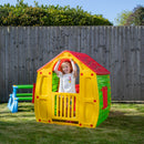 1.09m Yellow & Red Kids Indoor Outdoor Plastic Wendy House Magical Playhouse