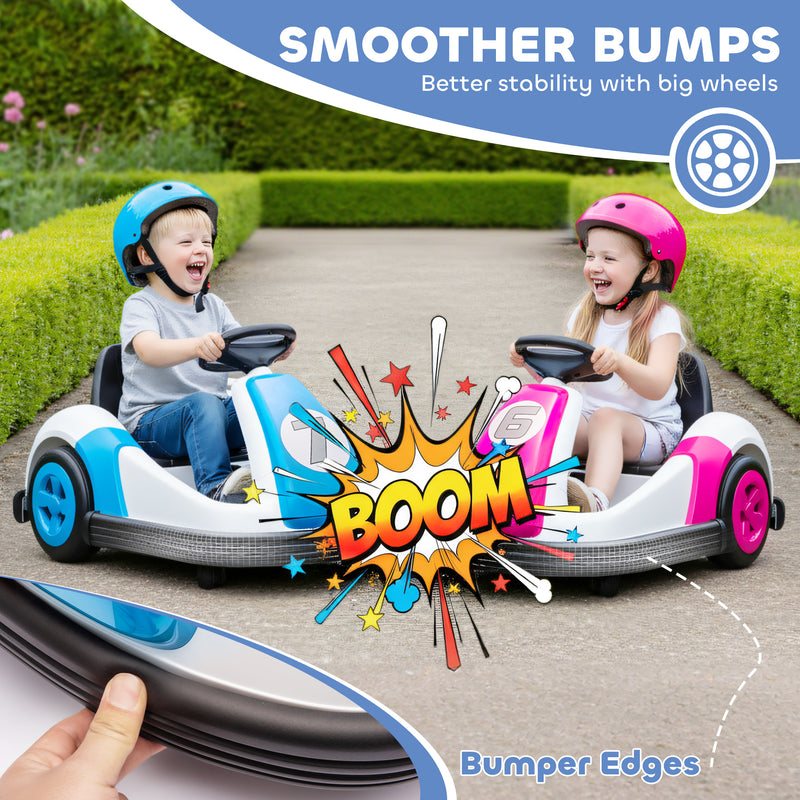 AIYAPLAY Kids Bumper Car with 360-Degree Rotation Spin, Safety Belt