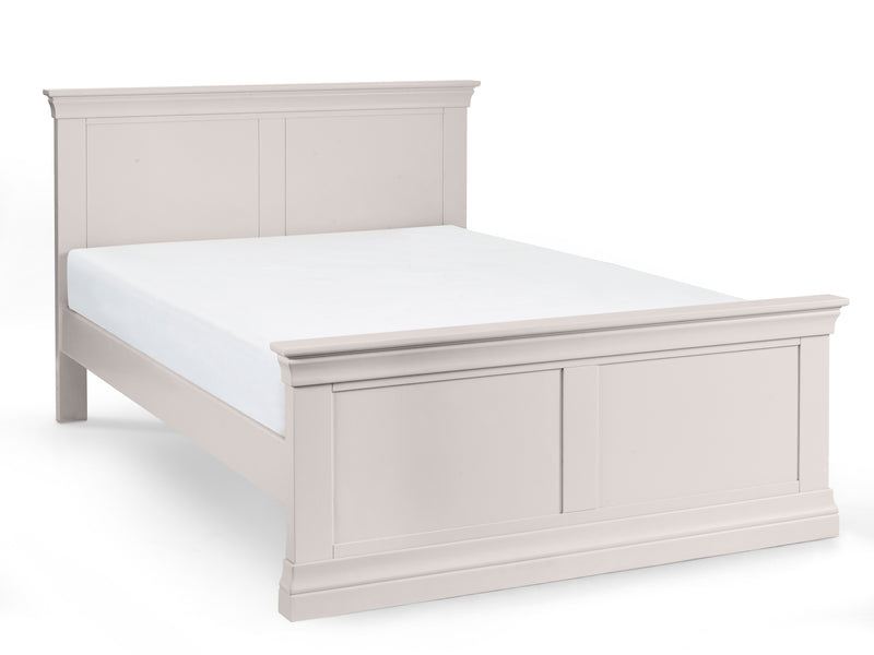 Clermont 135Cm Double Bed - Light Grey