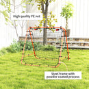 HOMCOM Rebounder Net Football Target Goal with Adjustable Angles, Orange
