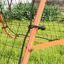 HOMCOM Rebounder Net Football Target Goal with Adjustable Angles, Orange