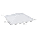 Outsunny 3 X 3 (m) Gazebo Protective Cover, Waterproof Cover For Canopy, Tent