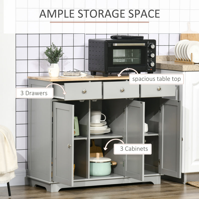 HOMCOM Sideboard Buffet Cabinet With Storage Cabinets And Drawers