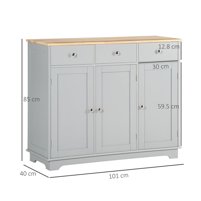 HOMCOM Sideboard Buffet Cabinet With Storage Cabinets And Drawers