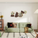 HOMCOM Metal Wall Art, Decorative Mirror Decor for Living Room, Gold Tone