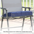 Outsunny 42 x 42cm Replacement Garden Seat Cushion Pad with Ties, Dark Blue