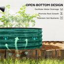 Outsunny Galvanised Raised Garden Bed Planter Box, Light Green