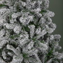 7ft (2.1m) Snowy Imperial Pine Green Fir Christmas Tree with Metal Stand