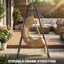 Outsunny Hammock Chair Stand Only, Hanging Chair Stand, 150 KG Load, Black