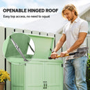 Outsunny Wooden Garden Shed W/ Hinged Roof, 74x43x88cm, Light Green