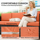 Outsunny Rattan Wicker 3-seater Sofa Chair Patio Furniture, Orange