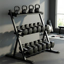 SPORTNOW Dumbbell Rack 3-Tier Weight Organiser for Home Gym 200 KG Capacity