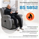HOMCOM Power Lift Recliner Chair, Reclining Chair With Massage, Light Grey