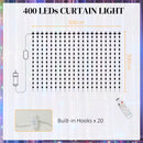 HOMCOM Smart LED Curtain Lights, Dynamic DIY Fairy Lights, 3x3(m)
