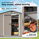 Outsunny Garden Shed Storage Unit w/ Locking Door Floor Foundation Vent Grey