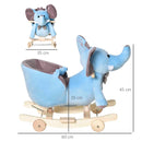 HOMCOM Children's Rocking Elephant - Blue