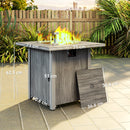 Outsunny Gas Fire Pit Table with 40,000 BTU Burner, Cover, Dark Grey