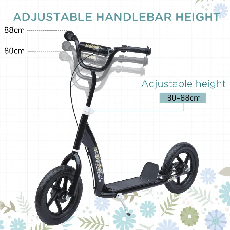 HOMCOM Teen Push Scooter -  Black