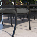 Outsunny Set of 4 Outdoor Seat Cushion with Ties, for Garden Furniture, Grey