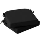 Outsunny Outdoor Chair Seat Cushions Set of 2, Garden Chair Cushions, Black