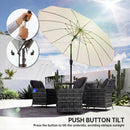 Outsunny 2m Shanghai Garden Parasol Umbrella, Outdoor Sun Shade, Cream White