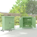 Outsunny Wooden Garden Shed W/ Hinged Roof, 74x43x88cm, Light Green
