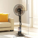 HOMCOM Spray Misting Fan, Pedestal Fan W/ Oscillation, Tilt, 120 Cm