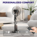 HOMCOM Spray Misting Fan, Pedestal Fan W/ Oscillation, Tilt, 120 Cm