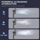 HOMCOM Spray Misting Fan, Pedestal Fan W/ Oscillation, Tilt, 120 Cm