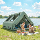 Outsunny Inflatable Tent, 4 Season Hot Tent 10000mm Waterproof, Green