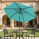 Outsunny 2.6M Garden Parasol Umbrella with Aluminium Pole, Tilt, Turquoise