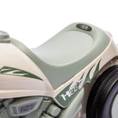 AIYAPLAY Cream White Ride On Car Foot To Floor Kids Car W/ Music, Bubble