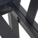 Outsunny Corner Sofa Set L Shape with Table - Dark Grey