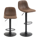 HOMCOM Bar Stools Set Of 2, Modern Swivel Barstools For Dining Room, Brown